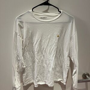 Men’s White Carharrt WIP Long Sleeze Size L